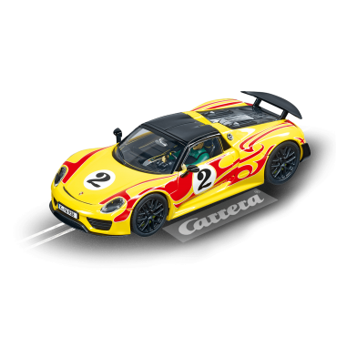 CARRO PARA PISTA ELÉTRICA AUTORAMA CARRERA EVOLUTION PORSCHE 918 SPYDER NÚMERO 2 ESCALA 1/32 CAR20027599